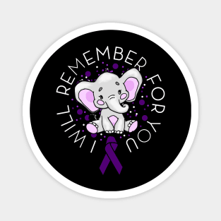 Alzheimers Awareness T Shirt Magnet